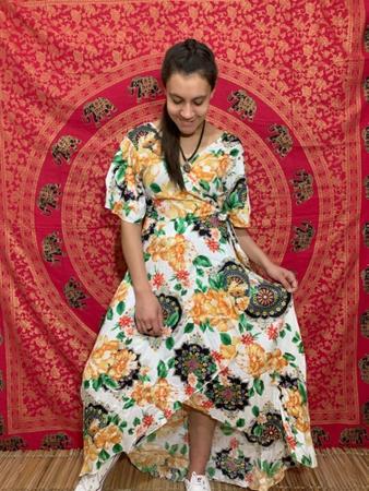 Vestido Longo Indiano Envelope - Shanti Moda Indiana - Vestido