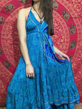 Vestido Longo Indiano/Hippie/Boho - Shanti Moda Indiana - Vestido Feminino  - Magazine Luiza