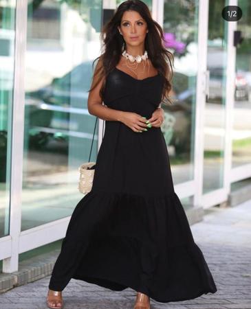 Imagem de Vestido Longo Liso Blogueira Papilloo