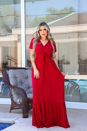 Vestido decote cheap princesa longo