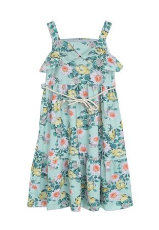 Imagem de Vestido Longo Menina Evasê Floral Brandili Mundi