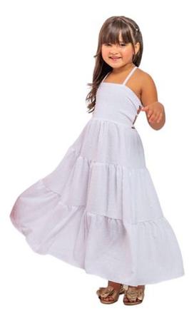 Imagem de Vestido Longo Moda Infantil Lançamento Tendência Midi Menina