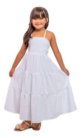 Imagem de Vestido Longo Moda Infantil Lançamento Tendência Midi Menina