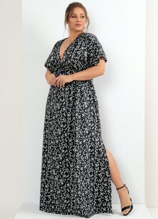Vestido Longo Plus Size Moda Evang lica Festa Casamento Quintess