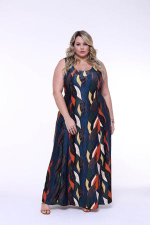 Vestido longo Plus Size roupa feminina tamanho grande SEROY