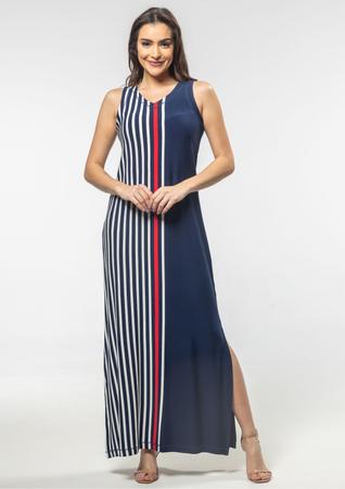 Vestido longo hotsell de listras verticais