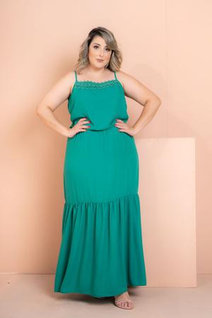 Vestido Plus Size Pink em Renda