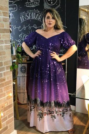 Vestido roxo plus size 2025