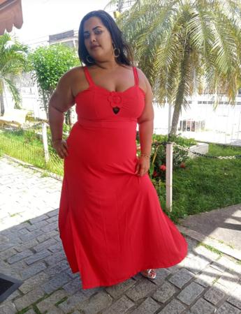 Vestido vermelho hot sale plus size