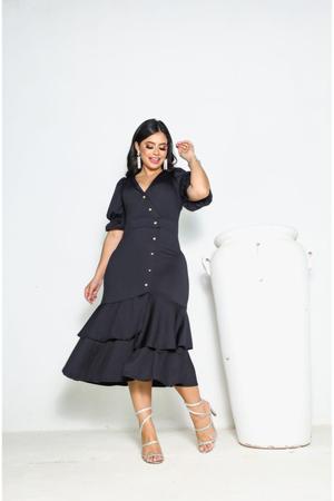 Vestido preto para congresso 2025