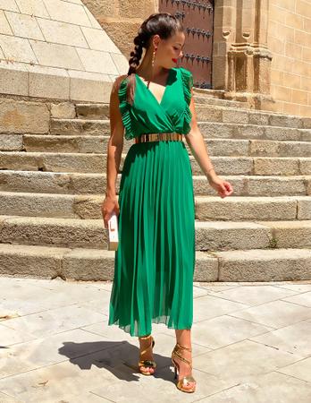 Vestido social best sale longuete