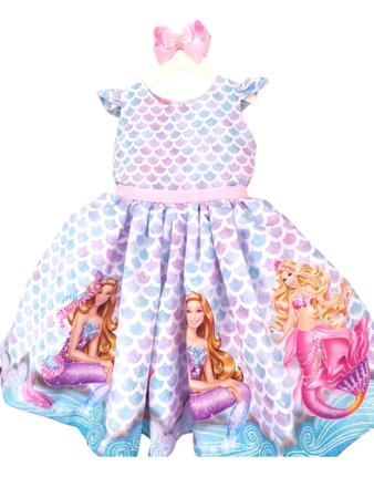 Vestido Barbie Sereia  Elo7 Produtos Especiais
