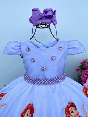 Vestido Luxo Tematico Princesa Sofia 1 ano - Feh Modas - Vestido Feminino -  Magazine Luiza