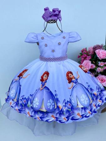 Vestido Princesa Sofia - 1 aninho PRONTA ENTREGA