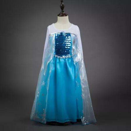 Imagem de Vestido Mais Acessórios Princesa Encantador Elsa Fronzen Infantil Para Festas Temáticas Brincadeiras