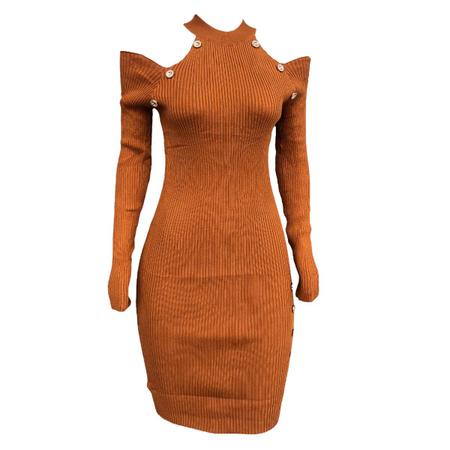 Vestido de linha manga comprida sales