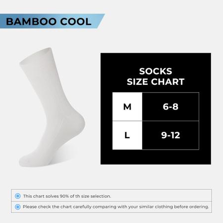 Imagem de Vestido masculino Socks BAMBOO COOL Bamboo Viscose, pacote com 6 unidades, branco