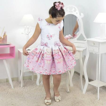 Roupa Bebe Menina Vestido Ursinhas