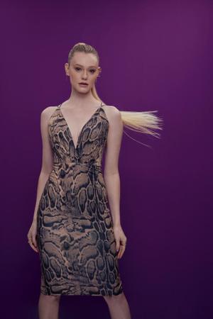 Vestido Midi dec Profundo Onca CHARRY Vestido Feminino