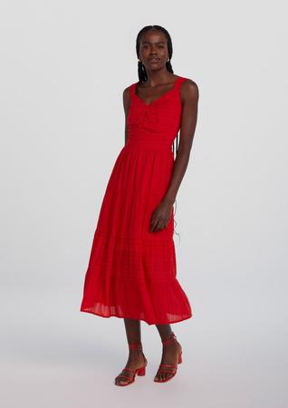 Vestido hotsell evase vermelho