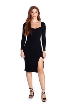 Vestido Midi Meia Taca Canelado Feminino Use Liverpool Vestido Feminino Magazine Luiza