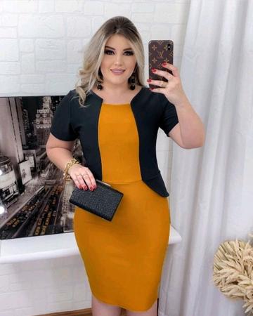 Vestido midi cheap justo com blazer