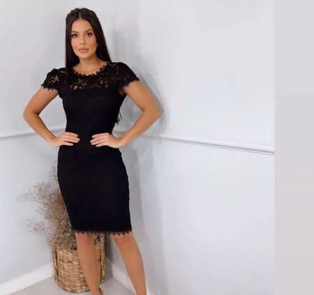 Vestido preto para colação sales
