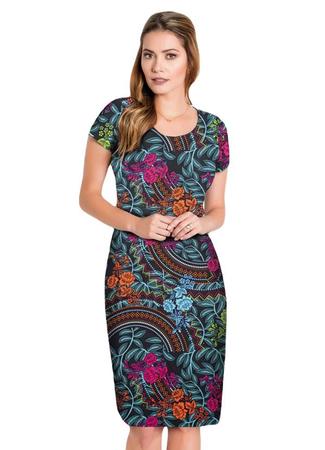 Imagem de Vestido moda evangélico decote redondo midi sku:SV10