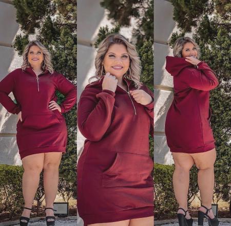 Vestido de hotsell moletom plus size