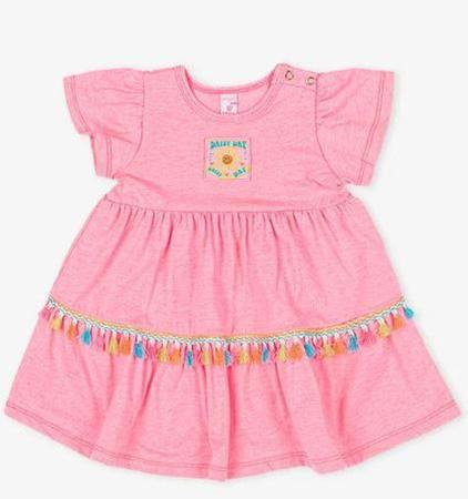 Vestido Momi Bebê Rosa Neon Imagem de Vestido Momi Bebê Rosa Neon