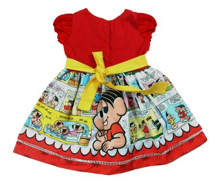 Imagem de Vestido Monica Gibi Com manga festa Infantil