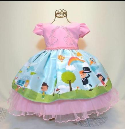 Vestido mundo bita infantil aniversário luxo 2/3 anos - RANNA BEBÊ - Vestido  Infantil - Magazine Luiza