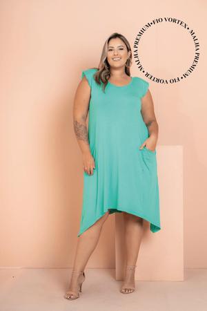 Vestido New Comfy Verde Plus Size - Maria Rosa Plus - Vestido Plus Size  Feminino - Magazine Luiza