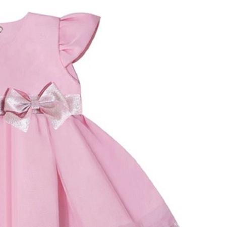 Imagem de Vestido Para Bebê Menina Rosa Floral 100% Algodão