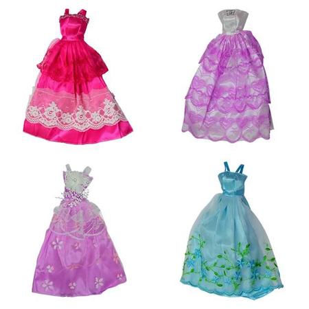 Imagem de Vestido Para Boneca Barbie Com 9 Vestidos Doll Dress Candide