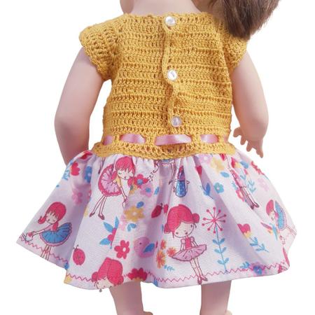 Vestido de crochê para boneca baby alive 