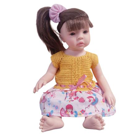 Vestido de crochê para boneca baby alive 