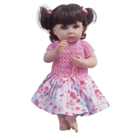 Roupa vestidinho vestido em crochê para boneca baby ALive