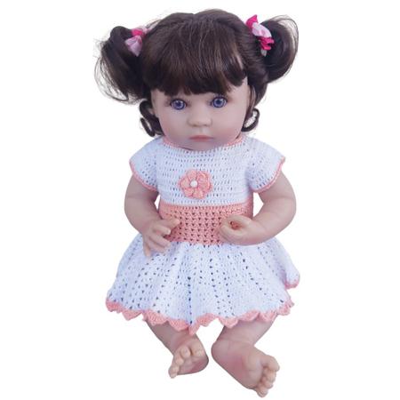 Vestido baby alive roupa de boneca baby alive Salmão flores