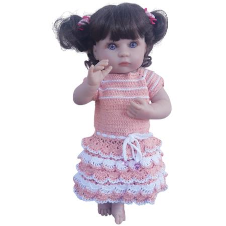 Vestido Em Crochê Para Boneca Baby Alive