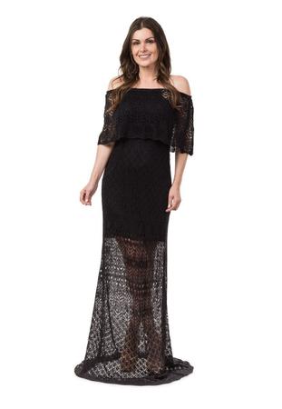 Vestido tricot longo ombro a best sale ombro