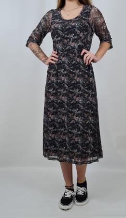 Vestido Pollyanna Pretty Girl Floral Feminino Blufera Jeans 21522-3 Imagem de Vestido Pollyanna Pretty Girl Floral Feminino Blufera Jeans 21522-3