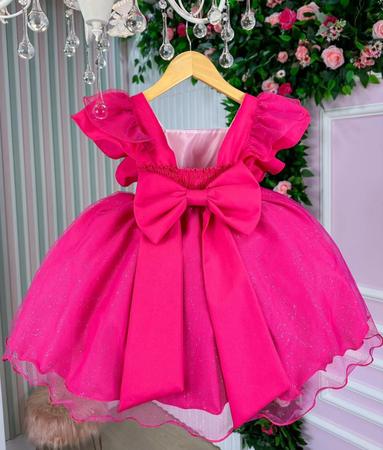 Vestido Princesa Belli Tematico Barbie Pink - Fabuloso Ateliê