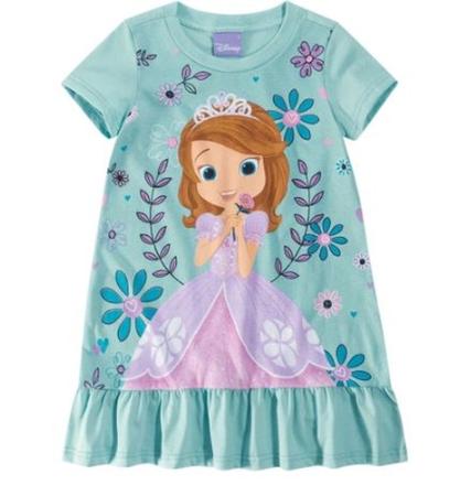 Vestido Infantil Princesa Sofia Com Luva E Saiote De Armação - Loja Moda  Sunset - o melhor da Moda Feminina.