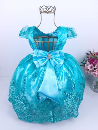 Vestido da princesa tiana azul 2025