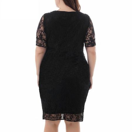 Vestido Renda Plus Size Tubinho Festa ShoopWeb Vestido Plus