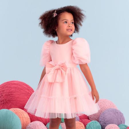 Imagem de Vestido Rosa Flower Paint Mon Sucre Infantil 346