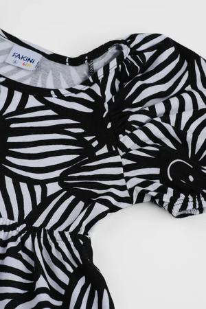 Vestido Roupa Infantil Menina Fakini Em Meia Malha Estampa Smile Manga Curta Soltinho Verão - Dona Oncinha Imagem de Vestido Roupa Infantil Menina Fakini Em Meia Malha Estampa Smile Manga Curta Soltinho Verão
