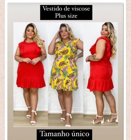 Imagem de Vestido Solto Laranja Viscose - Veste 42/44