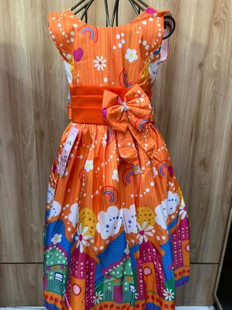 Vestido Sublimado Infantil Bianca Kids Vestido Infantil